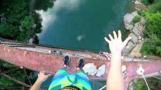 105ft BRIDGE JUMP Filmed On GoPro!! POV