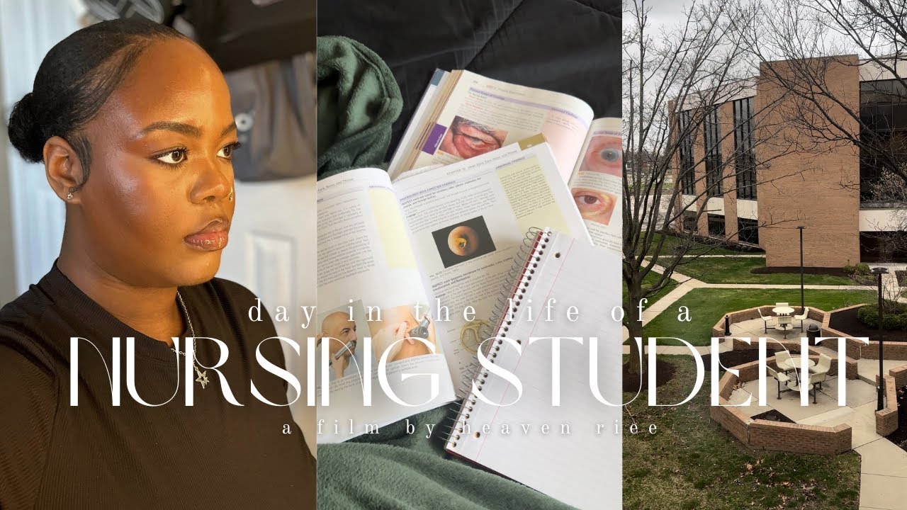 REALISTIC day in the life of a nursing student ☆ clinicals, studying ...