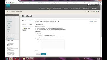 SafeAssignment (Direct Submissions) in Blackboard Learn