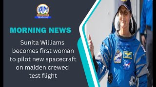 Sunita Williams becomes first woman to pilot new spacecraft on maiden crewed test flight