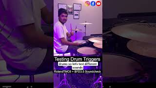 Testing Drum Triggers [Acoustic Drums] Roland TMC 6 with BFD Drums 3.5 #howtolearn #influencer