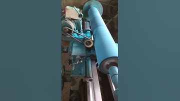 Rubber roll grinding.