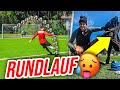 EXTREME RUNDLAUF FUßBALL CHALLENGE! (TOR = ANZIEHEN)