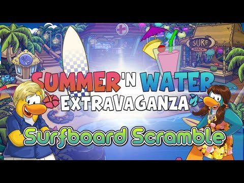 Surfboard Scramble - Sunshine (Summer 'N Water Extravaganza) | New Club Penguin