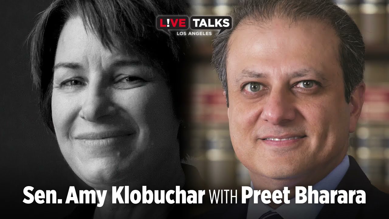 Amy Klobuchar in conversation with Preet Bharara at Live Talks Los Angeles