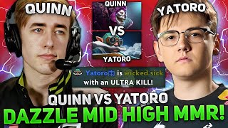 QUINN vs YATORO from TEAM SPIRIT! | HARD GAME for QUINN on DAZZLE MID HIGH MMR!