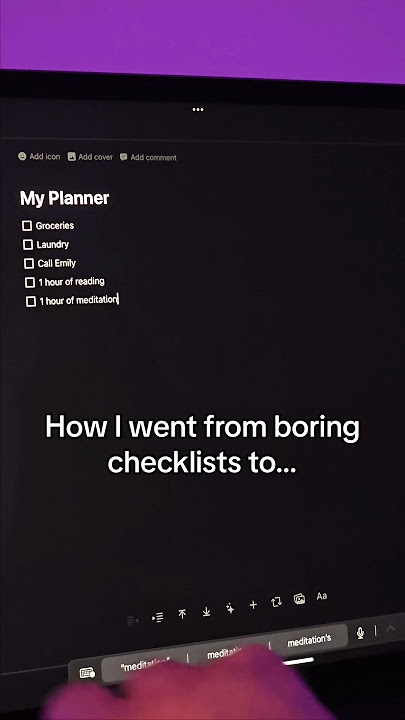 How I went from boring checklists to... 👑 #notion #productivitysoftware #efficientworkflow