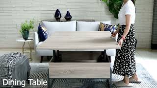 Coffee Table Converts To Dining Table | Apollo Table With Storage | Spaze Furniture