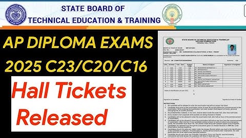 AP diploma exams hall tickets released || C23/C20/C16 Students|| how to download