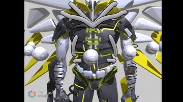 Tiltbrush VR Painting - Gray and Yellow guy