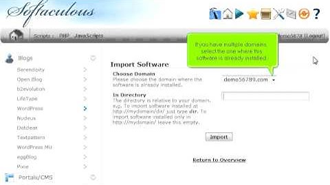 How to import a script into Softaculous