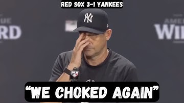 Aaron Boone BLASTS Weaver and Stanton after loss - Post Game Interview - Red Sox vs Yankees - Game 1