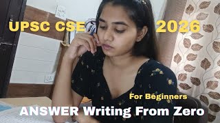 HowTo Start Answer Writing 📖llAnswer Writing From Zero✍️ll UPSC CSE Beginners #studyvlog#upsc#study