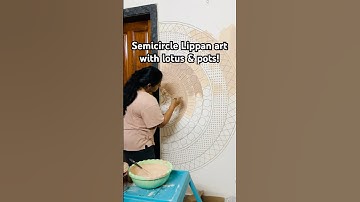 Wall makeover with handmade Lippan art – lotus, pots & mirrors included! #mandala #lippanart