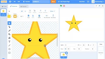 How to draw a star using the Scratch v3 Vector Editor