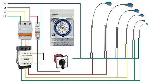 automatic timer connection in telugu | street light timer connection | 24 hours timer connection