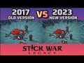 Stick war legacy 2017 vs stick war legacy 2023 old vs new endless deads intro comparison