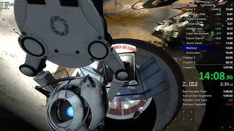 Portal 2 speedrun with a controller in 1:25:07