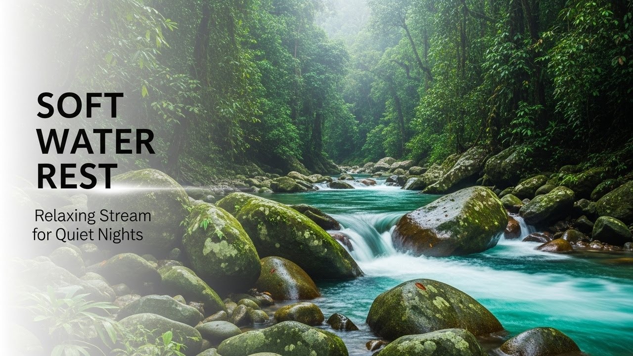 Natural Forest Ambience with Gentle River Flow for Study Meditation Inner Peace and Stress Relief