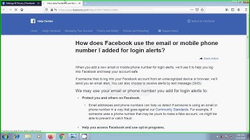 Facebook:  how to enable alerts to unrecognized Facebook logins