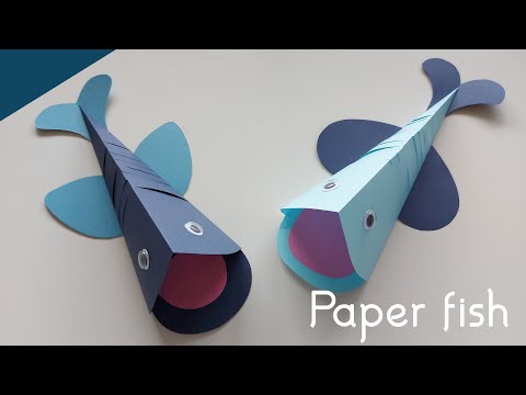How To Make Paper Fish For Kids / Easy Summer Crafts / Kids Craft Ideas