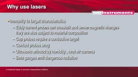 1D Laser: Measuring distance and thickness using laser sensors