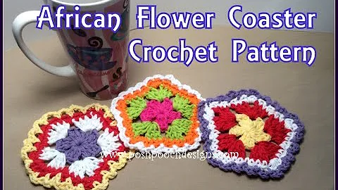 Beautiful African Flower Coaster Crochet Pattern