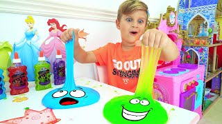 Diana And Roma Learn To Share Toys Funny Stories About Slime