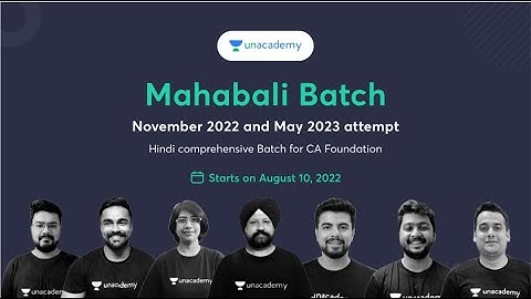 New Plus Batch Launch for CA Foundation Nov22/May 23 by Team Mahabali