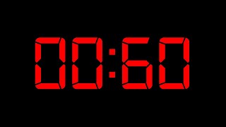 60 Second Countdown (HD) Red Black Screen No Copyright