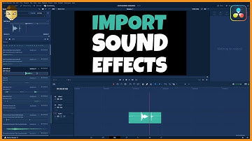 DaVinci Resolve add SOUND Effects to Sound LIBRARY