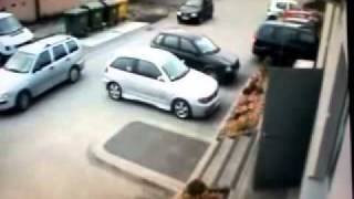 Heavy Woman Parking Fail