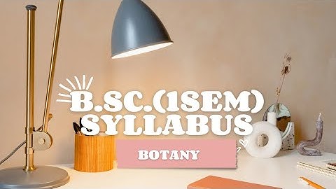 B.Sc Botany (1sem)Syllabus// according to NEP 2024-25