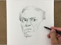 تعليم رسم الزعيم عادل امام باستخدام قلم التحبير         