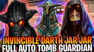 NEW Full Auto Invincible Darth Jar Jar Trick vs Tomb Guardian - Coliseum Nerf Incoming? | SWGOH screenshot 4