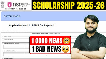 NSP Scholarship Sent to PFMS | NSP Scholarship 2025-26 Status Changed | NSP Scholarship New Update