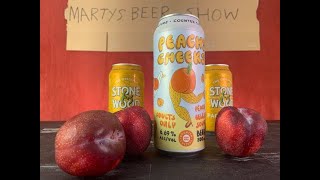 Peachy Cheeks, Peach Bellini Sour Stone And Wood Counter Culture, Martys Beer Show.