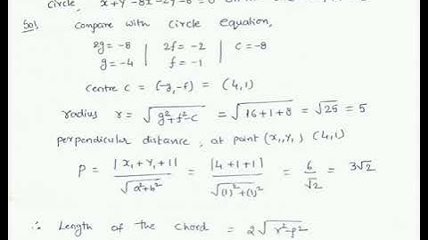 find the length of the chord intercepted by the circle x^2+y^2-8x-2y-8=0 on the line x+y+1=0