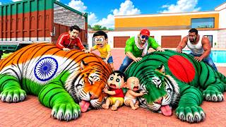 indian tiger and bangladesi tiger দুটিকে কে  মারল ? । indian theft auto simulator bangla