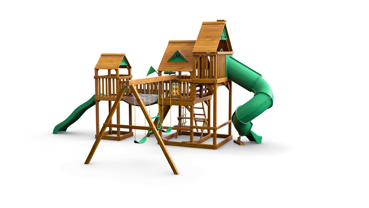 Free Delivery & No Sales Tax Gorilla Playsets Treasure Trove with Amber Posts and Standard Wood Roof