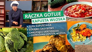 Rączka gotuje: grzybowe gołąbki, zupa kapuściana, chrupiące skrzydełka