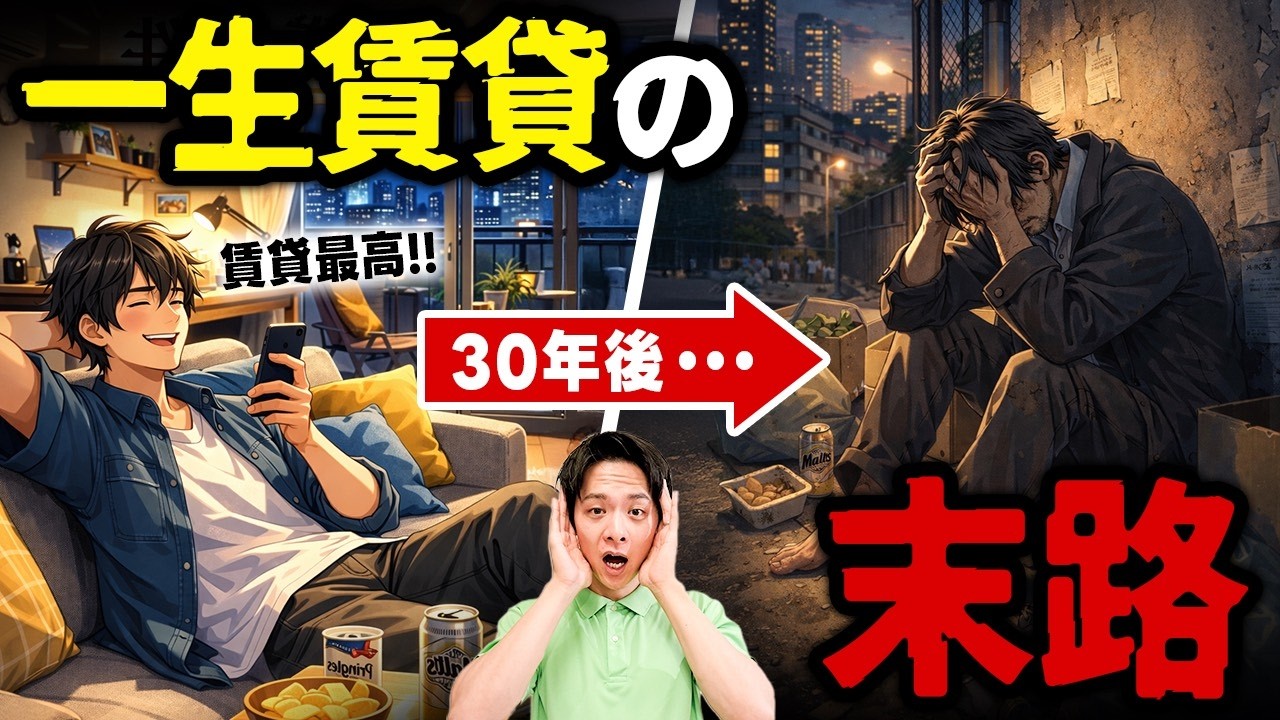 一生、賃貸に住み続けた人の末路‥自由を求め気楽な賃貸生活‥ノリで引っ越し、いろんな街を楽しむ‥完璧に見えたその生活もやがて‥【インフレ/物価高/持ち家】