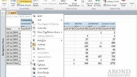 Using Access 2010 - Clear a PivotTable Grid