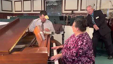 Sis Hazel Smith and Pastor Brett Davis