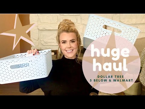 DOLLAR TREE, 5 BELOW, & WALMART HAUL | trying to get organized | Jaclyn Swanson