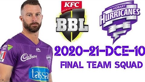 Big Bash League 2020-21 Hobart Hurricanes Full Team Squad