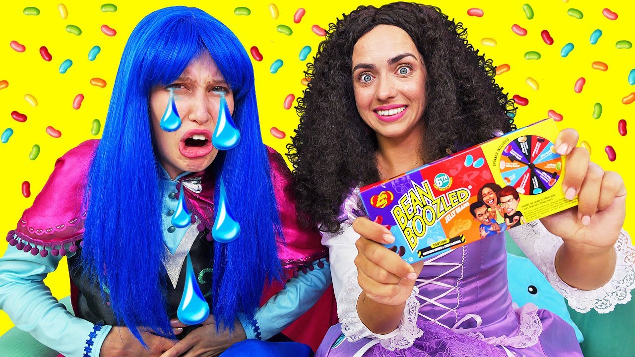 Guess the candy challenge for princesses! Family fun for kids. Disney