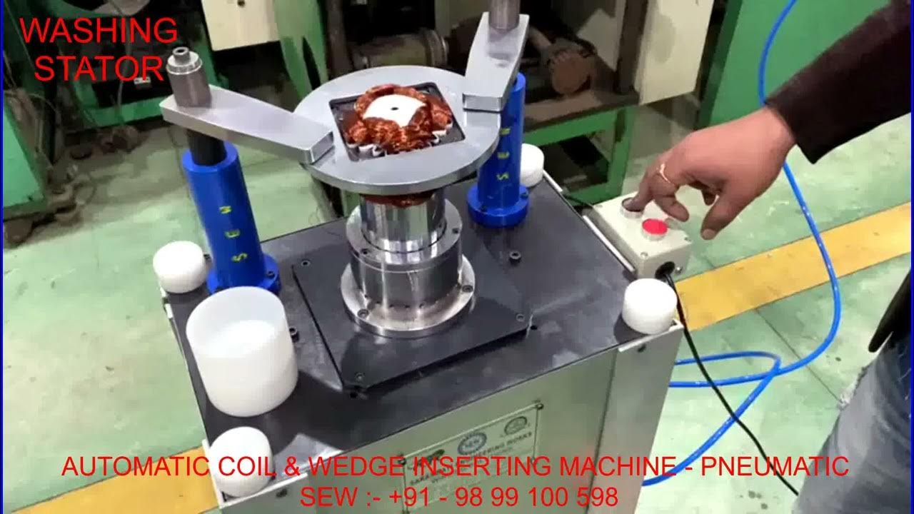 WASHING MACHINE STATOR AUTOMATIC COIL AND WEDGE INSERTING MACHINE
