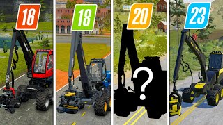 Fs16 Vs Fs18 Vs Fs20 Vs Fs23 | Forestry Gameplay | Timelapse