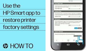 How to use the HP Smart app to restore printer factory settings | HP Printers | HP Support
